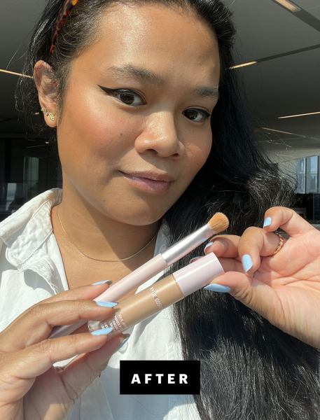 Jesa Marie Calaor holding up concealer